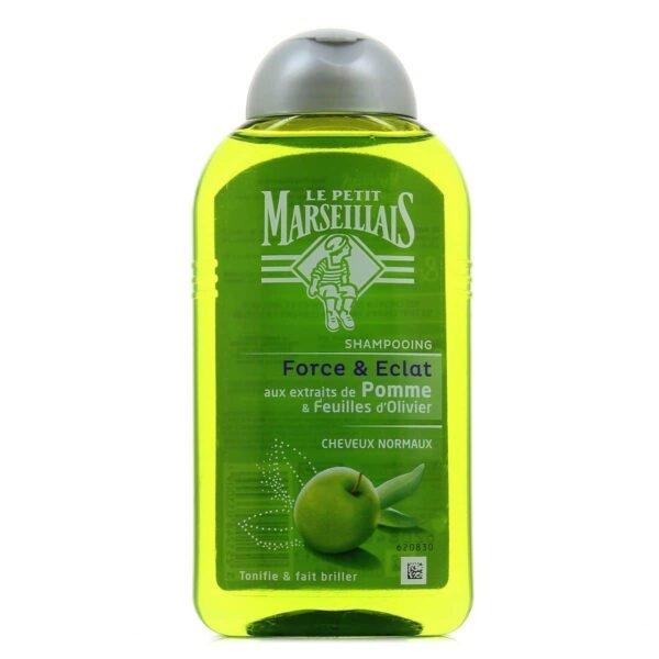 Shampooing force et ?clat aux extraits de pomme et feuilles d'olivier