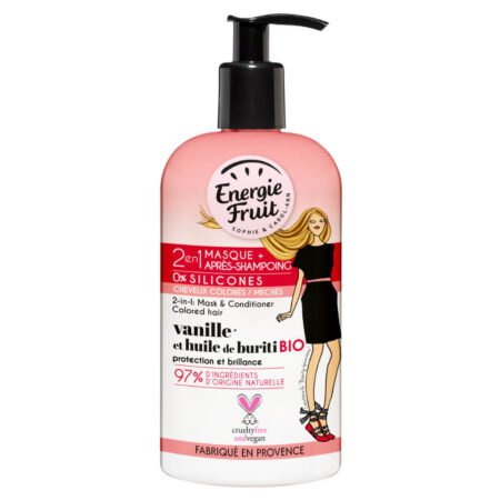 2en1 Masque + Aprés-Shampooing Vanille & Huile de Buriti bio